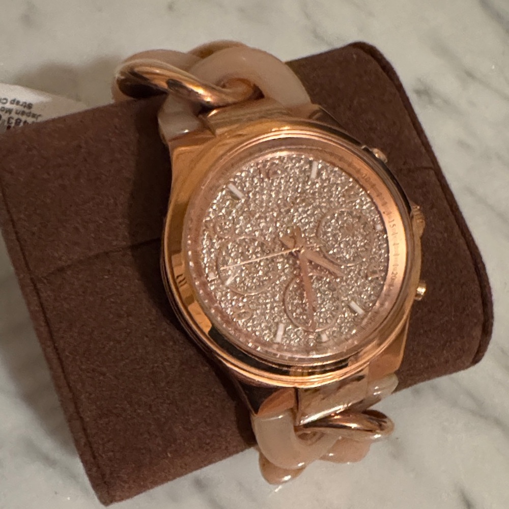 Michael Kors Rose Gold Watch with Crystal Dial